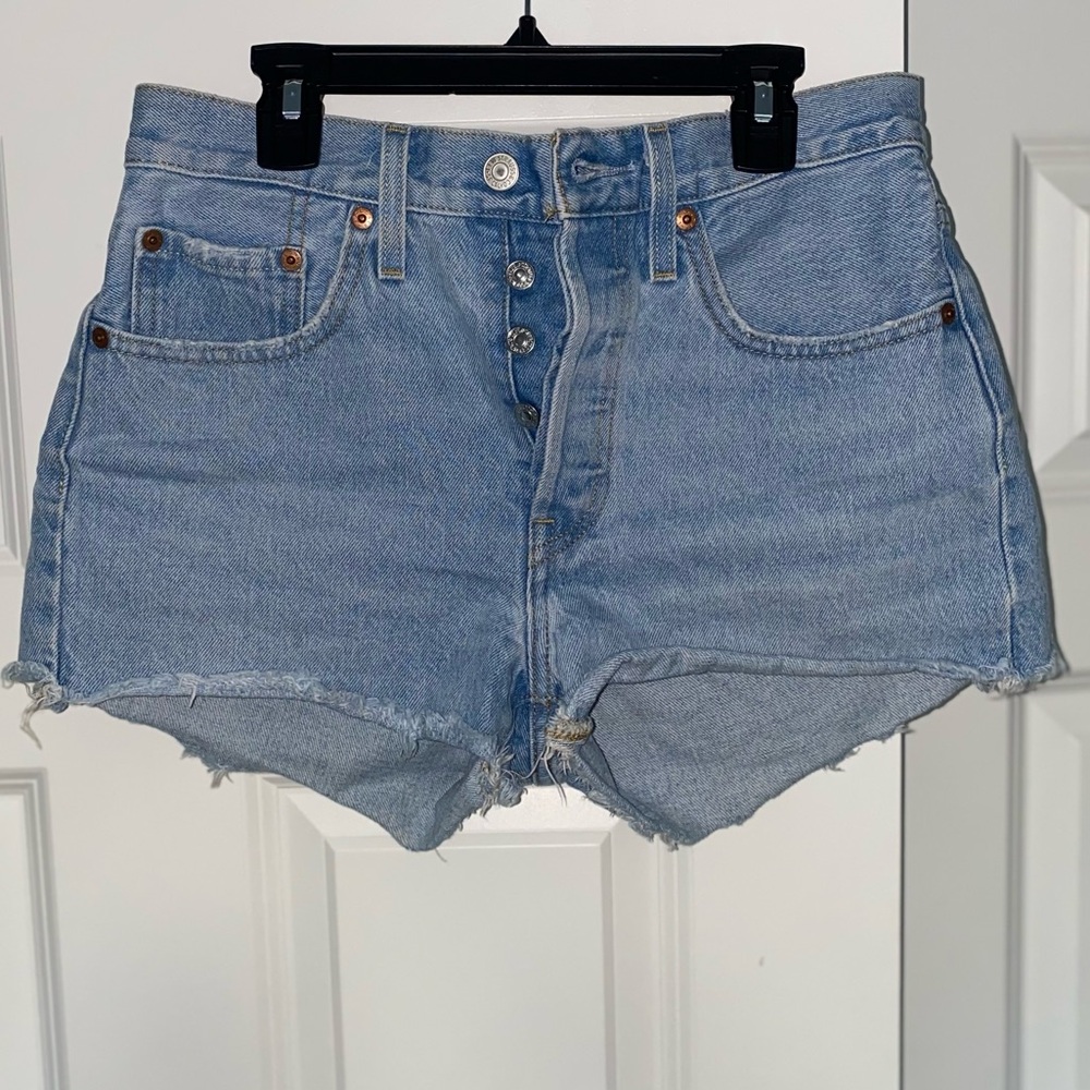 Levi's Light Blue Jean Shorts